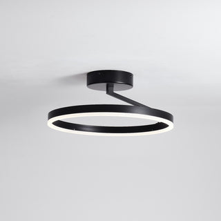 Zwarte plafondlamp Ø40 cm Lysrum plat op het plafond — afmetingen