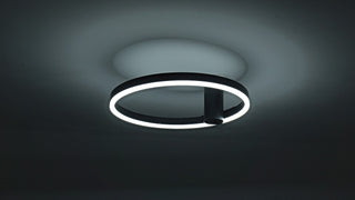 Zwarte plafondlamp Ø40 cm Lysrum, dimbaar van 3000K tot 6000K