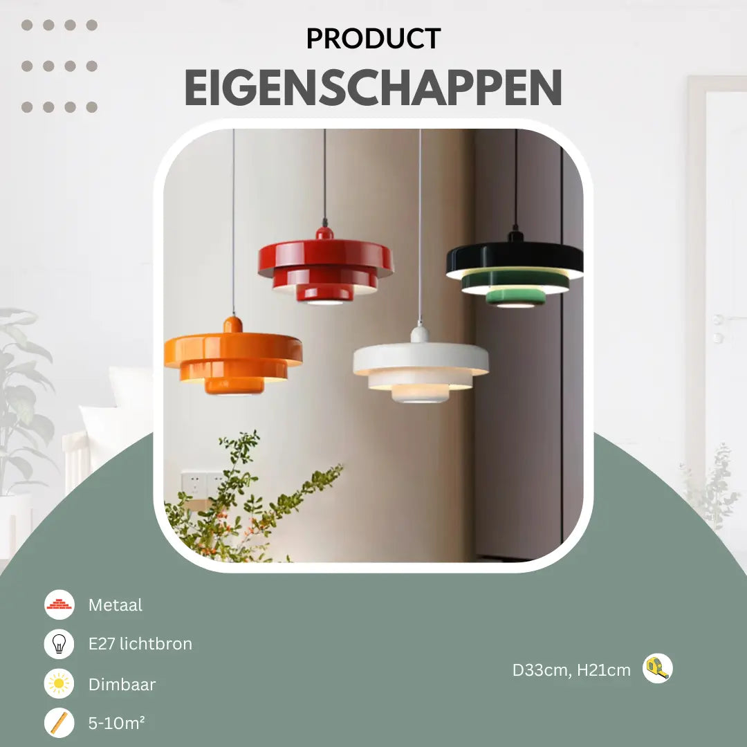 Retro hanglamp in vele kleuren | Fårverig