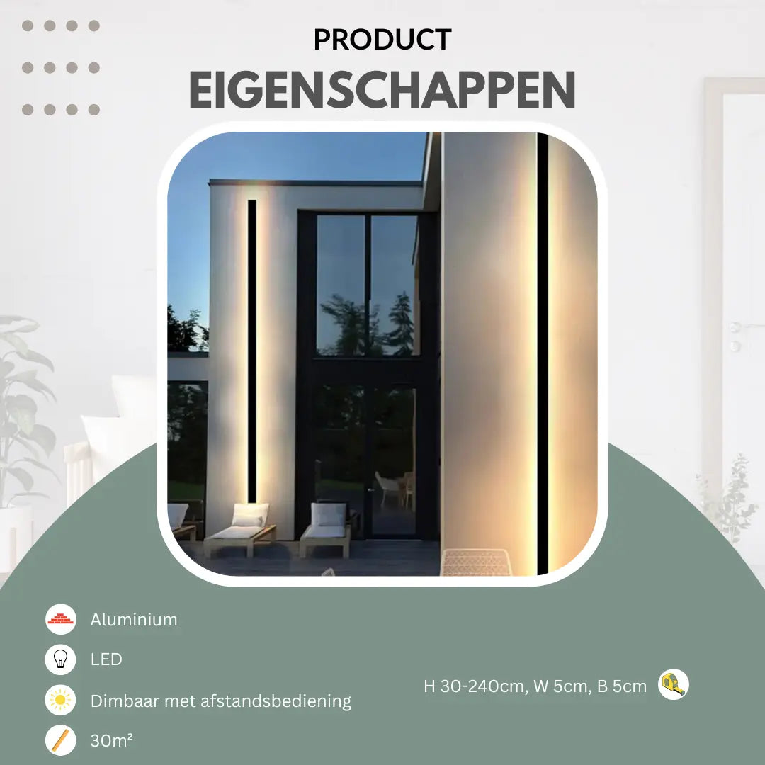 Design wandlamp buiten | Glød