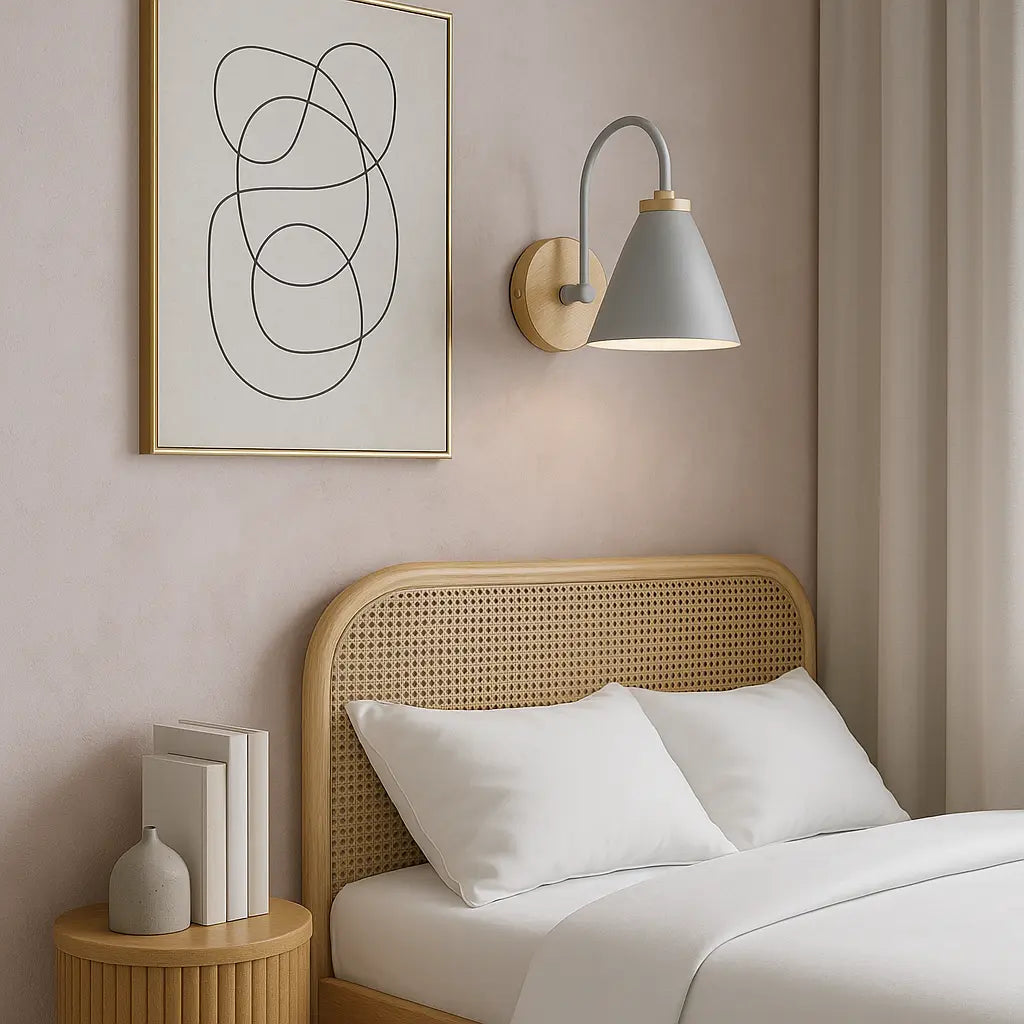 v=Scandinavische wandlamp, wandlamp woonkamer, wandlamp slaapkamer, moderne wandlamp, wandlamp industrieel hout, industriele wandlamp, wandlamp zonder snoer, wandlamp badkamer, wandlamp industrieel, wandlamp zwart