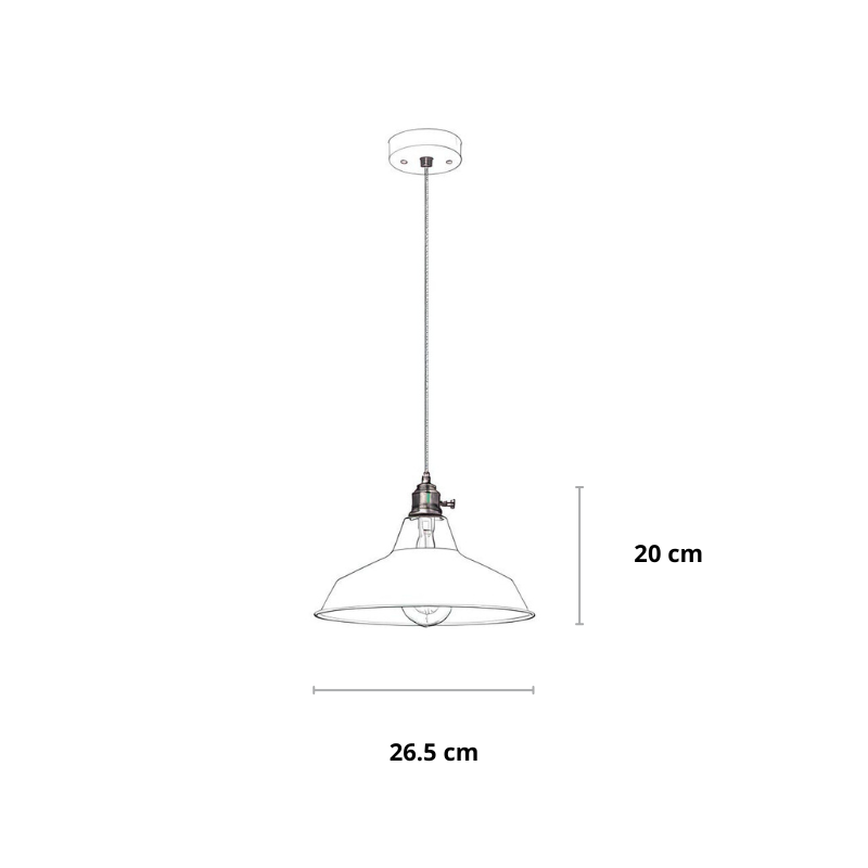 Retro hanglamp, 7 kleuren | Fårverig