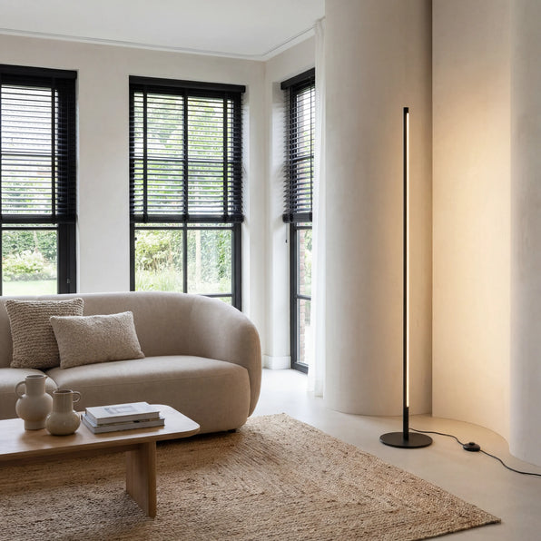 Minimalistische vloerlamp zwart | Glød