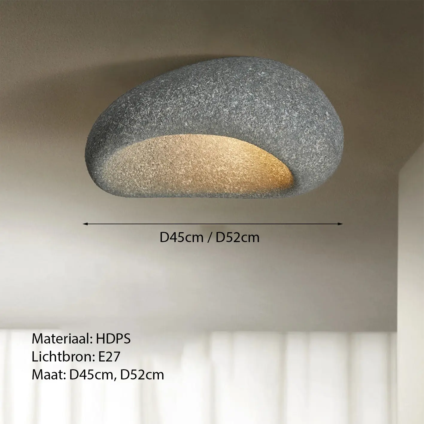 Wabi sabi plafondlamp | Japandi