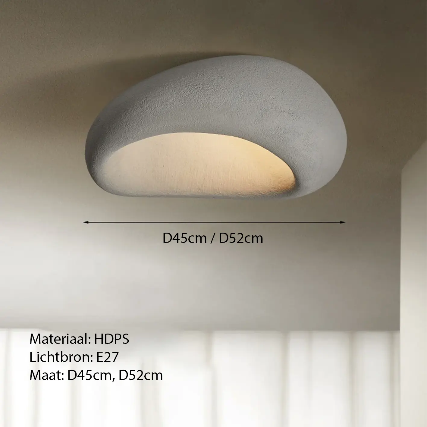 Wabi sabi plafondlamp | Japandi