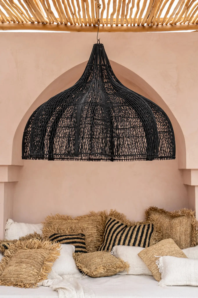 hanglamp zwart, hanglamp goud, hanglamp design, hanglamp metaal, hanglamp touw