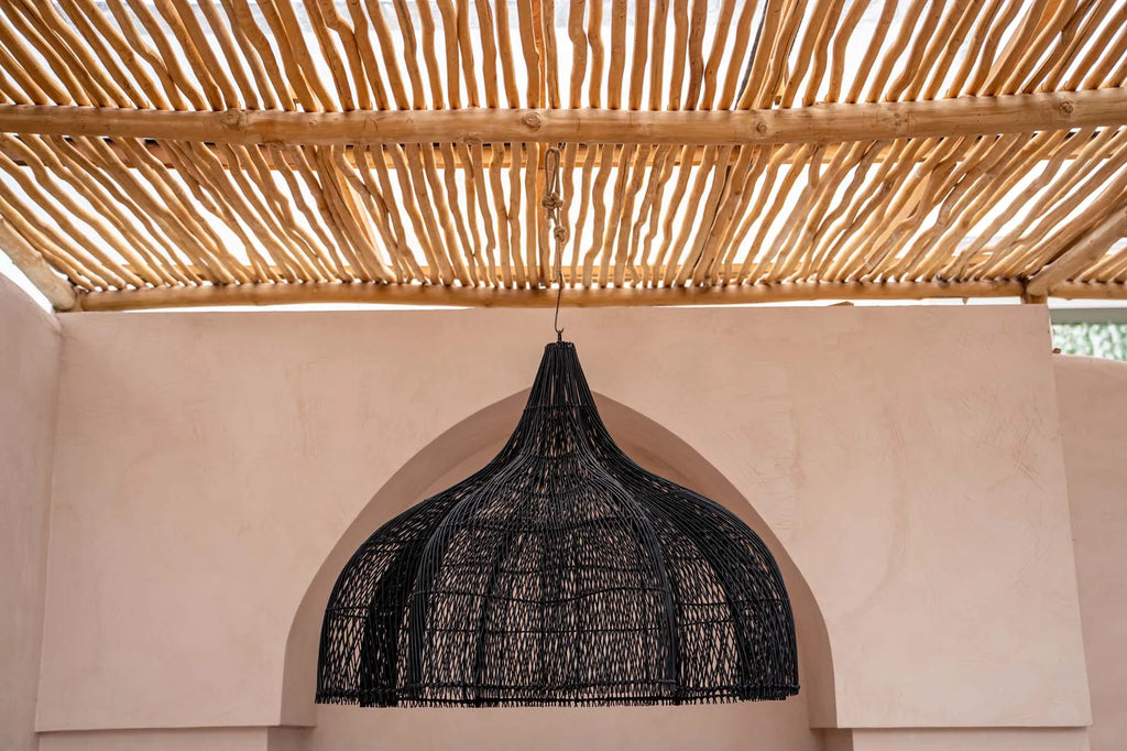 hanglamp zwart, hanglamp goud, hanglamp design, hanglamp metaal, hanglamp touw