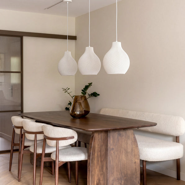 Organische hanglamp wit | Forma