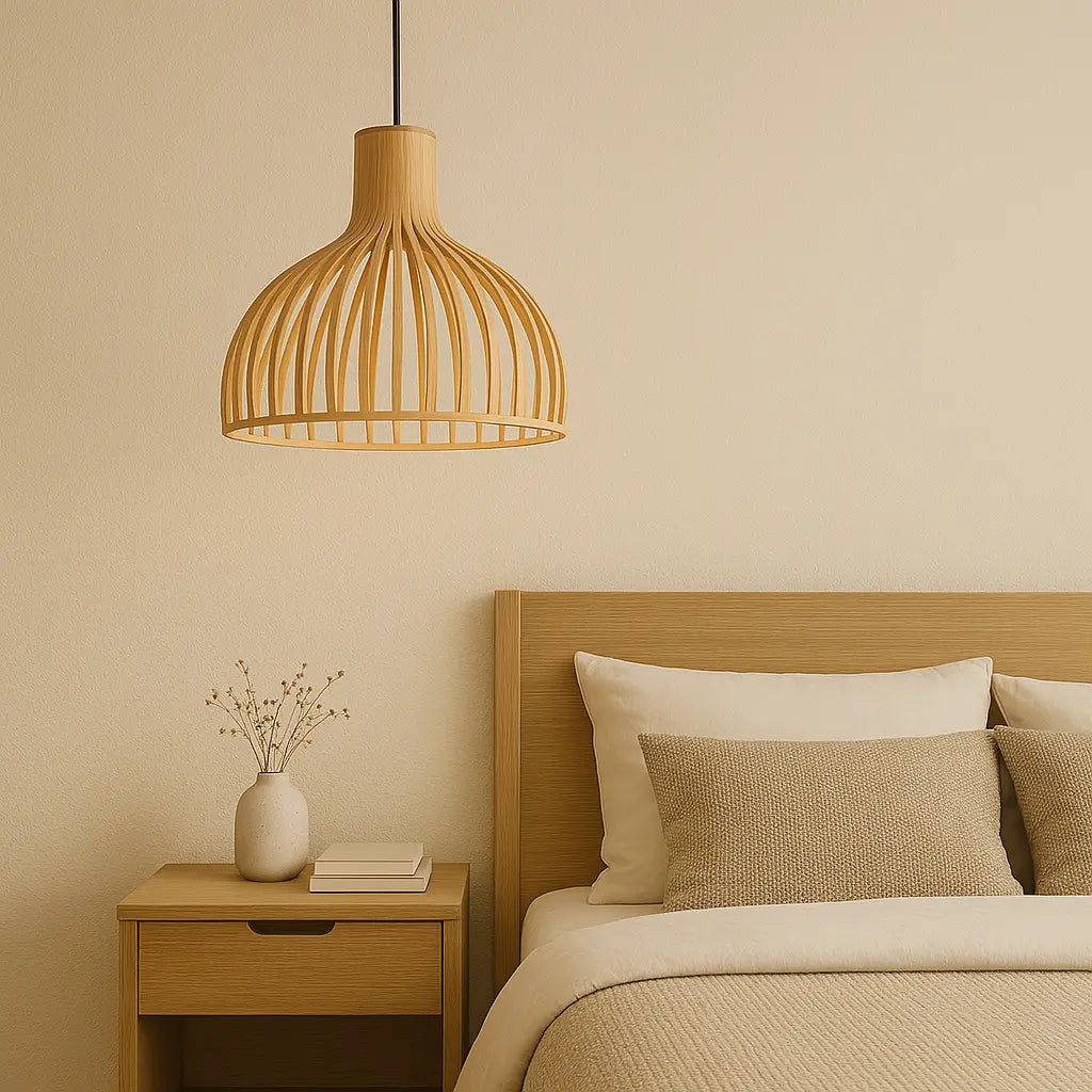 hanglamp hout, hanglamp bolvormig, hanglamp design, hanglamp modern, hanglamp eettafel
