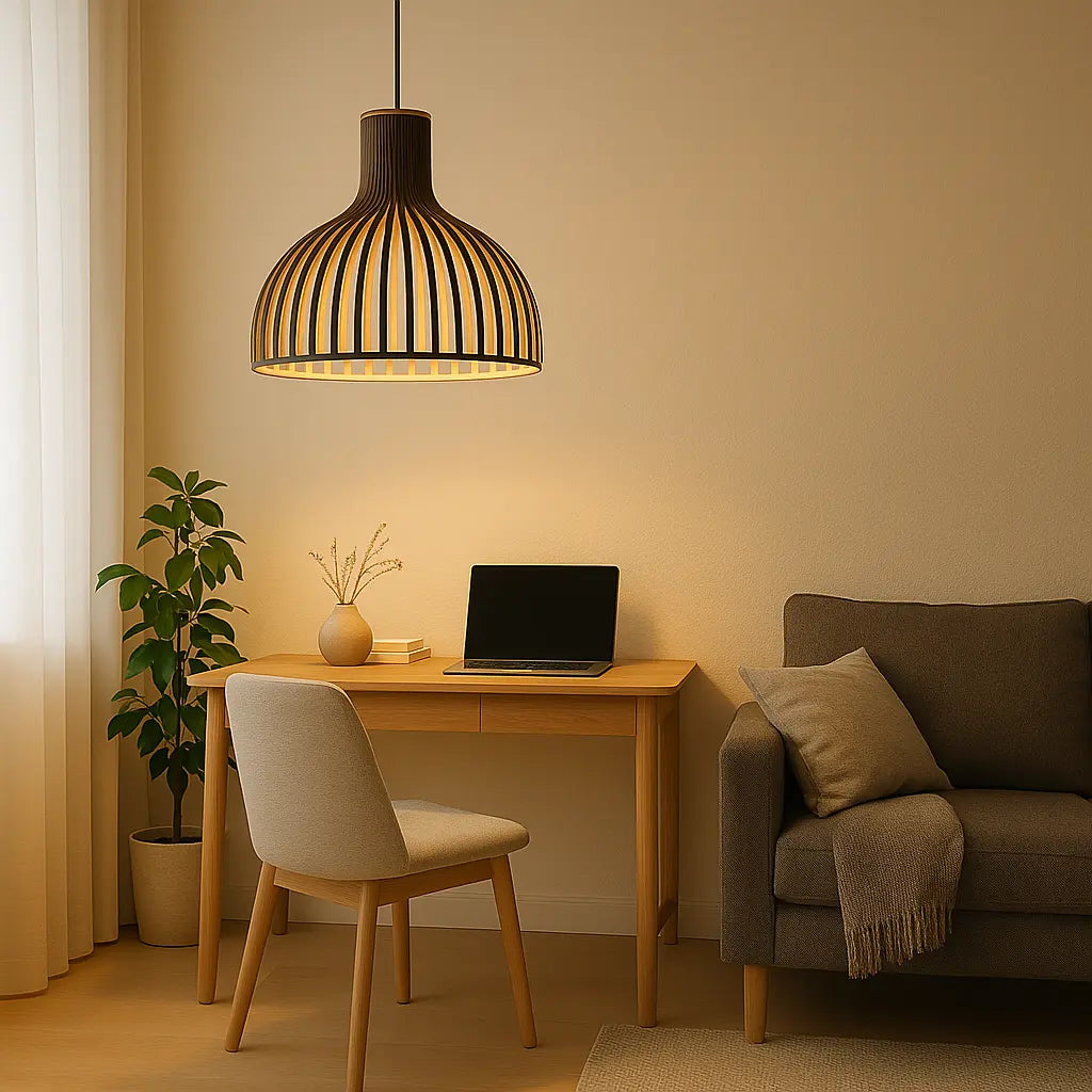 hanglamp hout, hanglamp bolvormig, hanglamp design, hanglamp modern, hanglamp eettafel