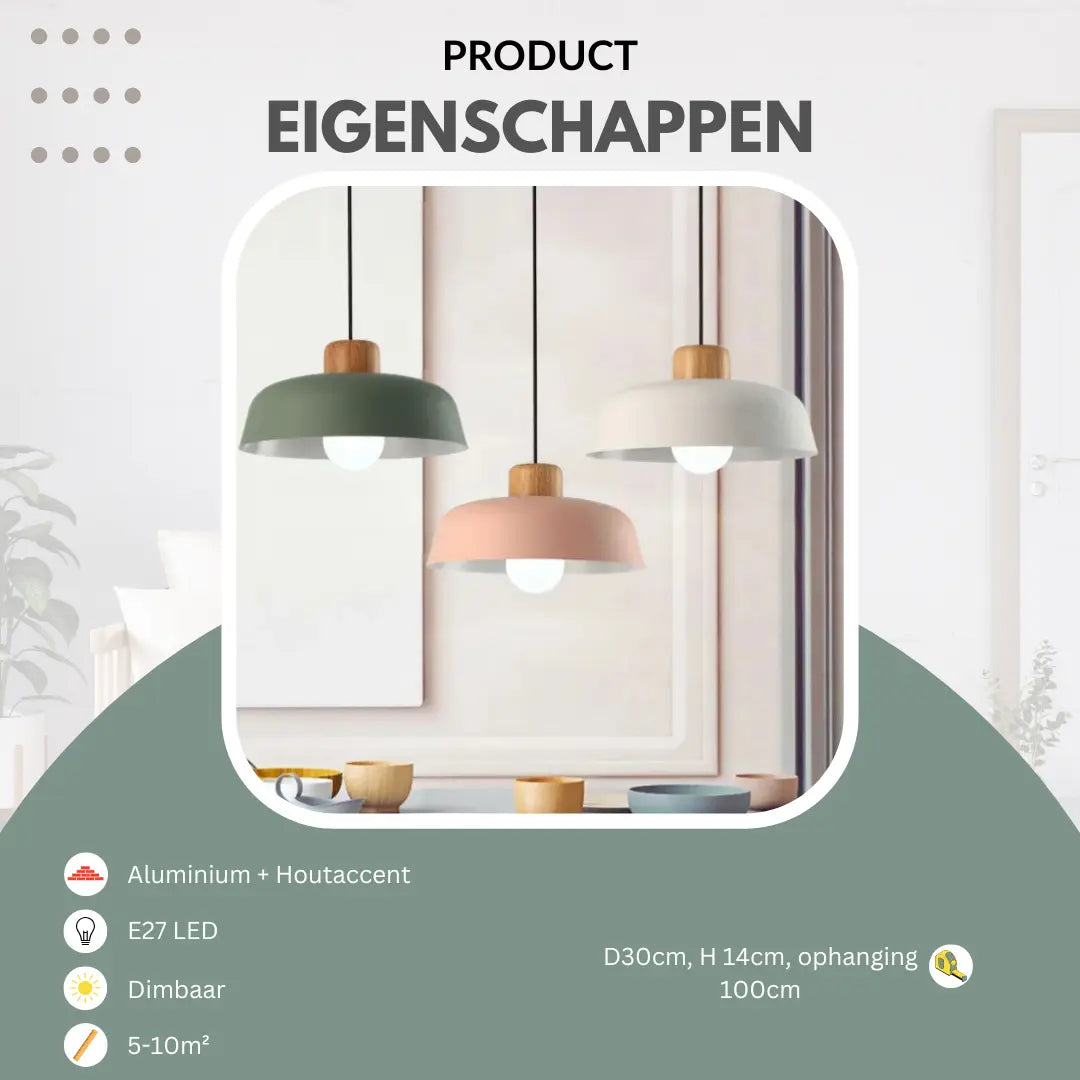 Scandinavische hanglamp in meerdere kleuren | Fårverig