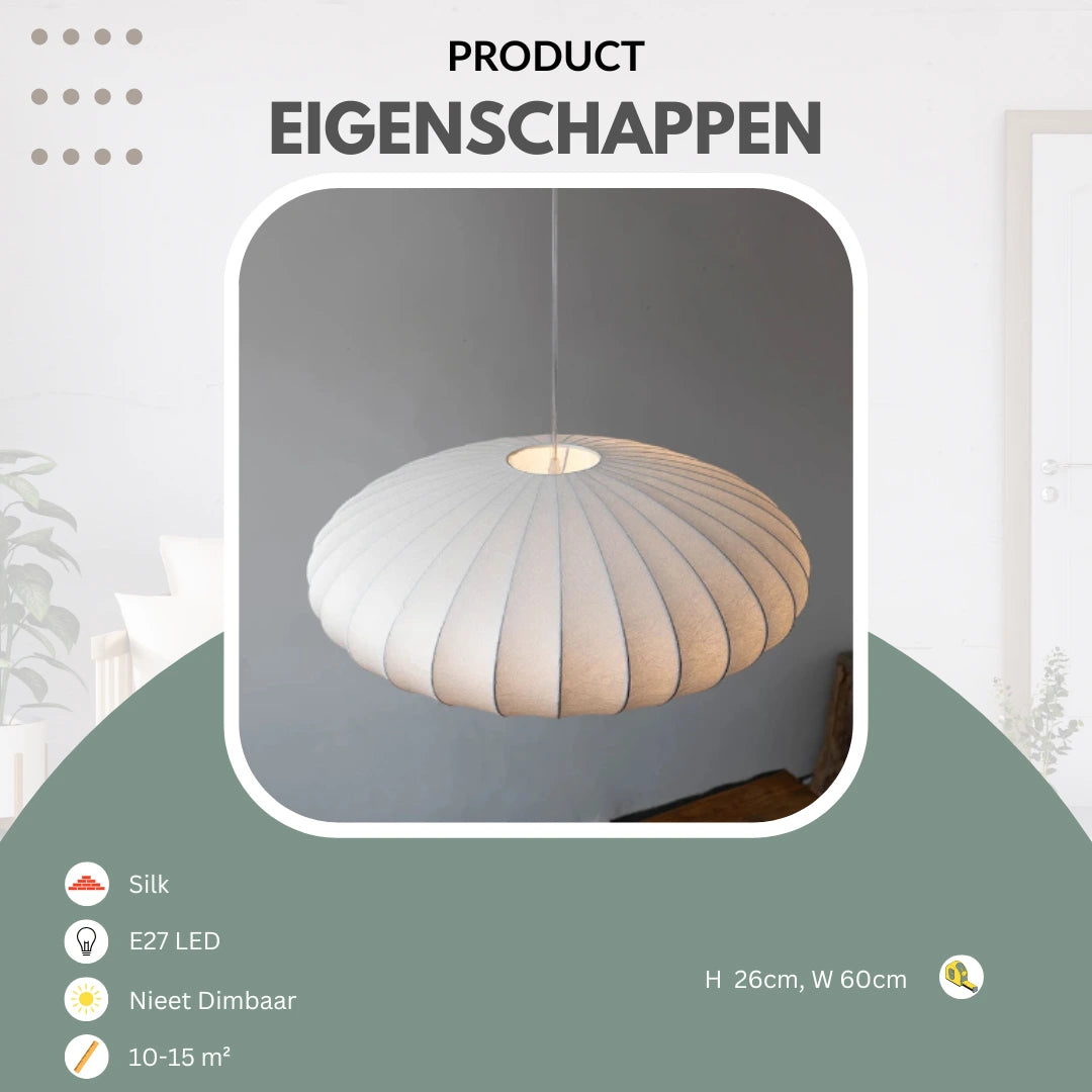 Wabi Sabi hanglamp zijde | Japandi