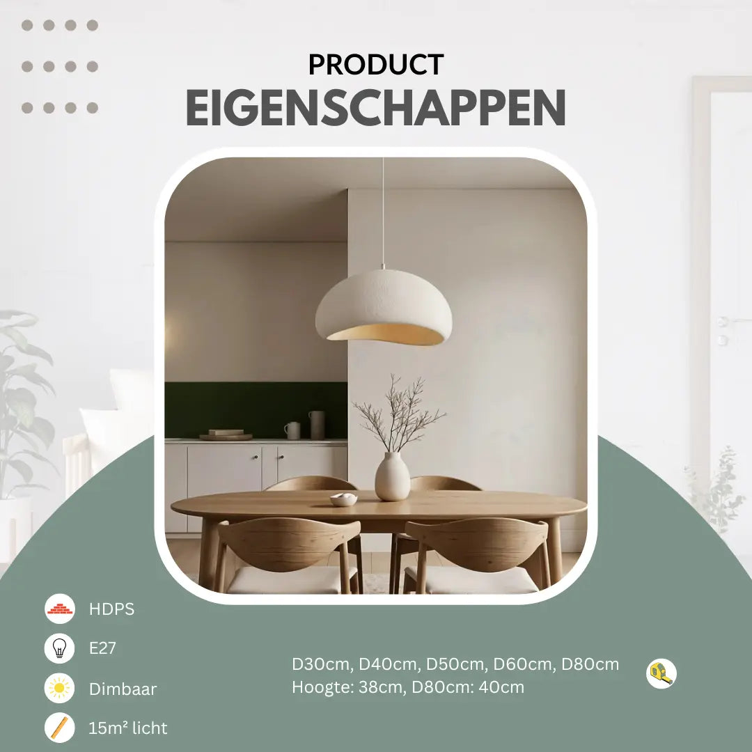 Wabi sabi hanglamp bekend van Libelle | Japandi
