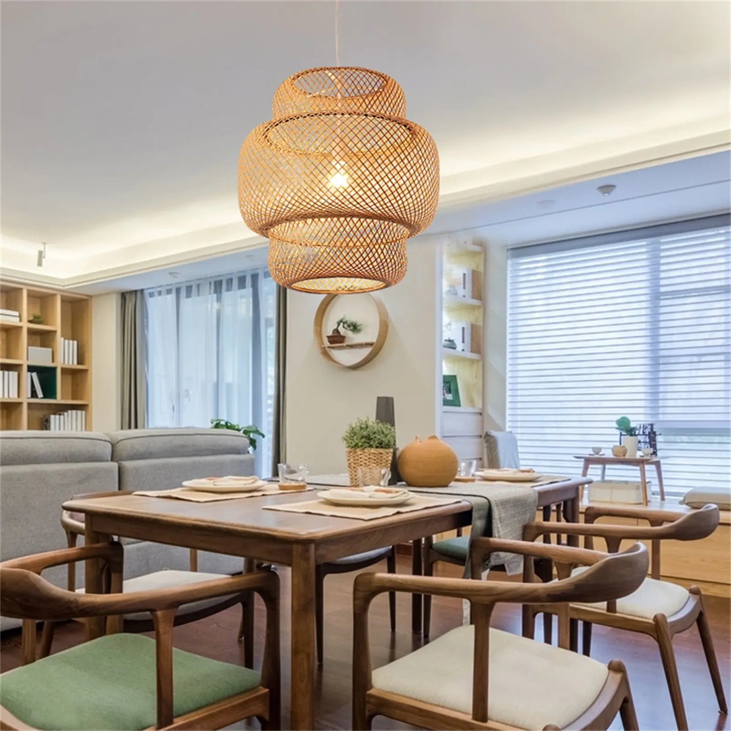 rieten hanglamp