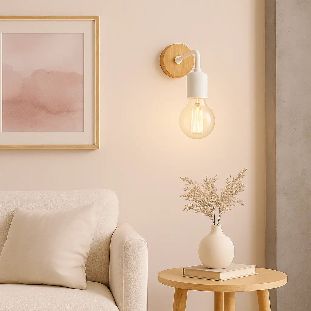 Wandlamp industrieel hout | Bøde