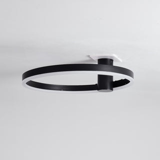 Zwarte plafondlamp Ø40 cm Lysrum met buis van 12 cm — productfoto