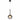 Flora hanglamp amberglas met messing brandend, warm licht door de matglazen binnenbol