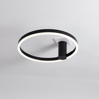 Zwarte plafondlamp Ø40 cm Lysrum met buis van 12 cm — sfeerbeeld in huis