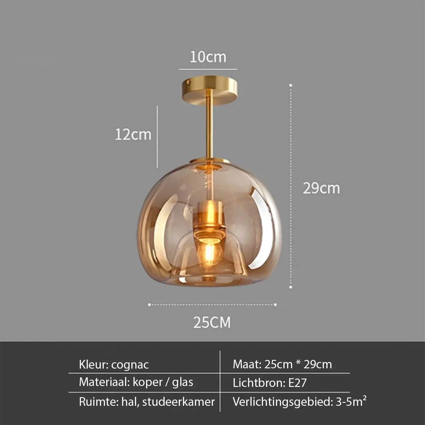 Moderne plafondlamp glas | Vitrum