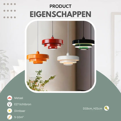 Retro hanglamp in vele kleuren | Fårverig