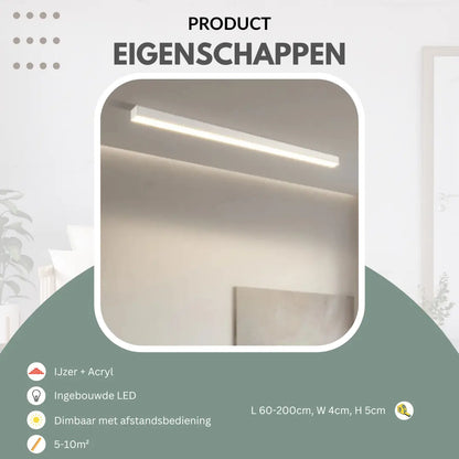 Minimalistische plafondlamp wit langwerpig | Glød