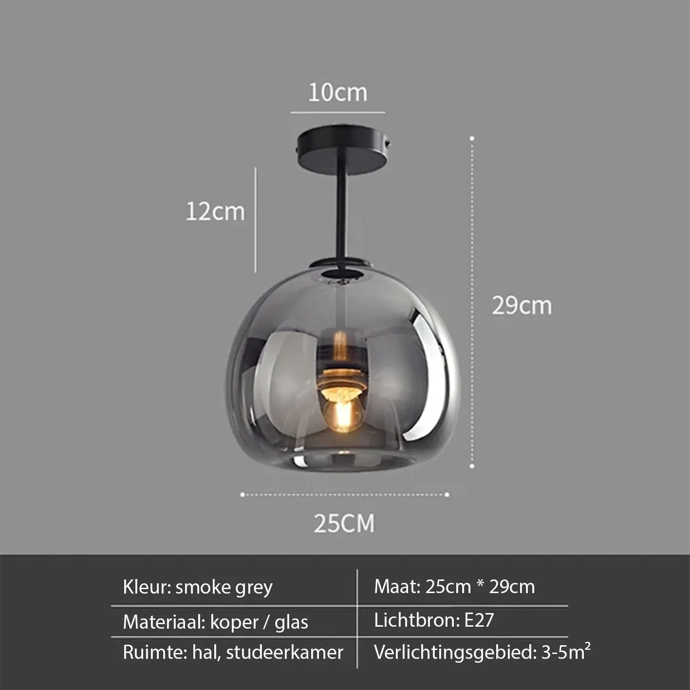 Moderne plafondlamp glas | Vitrum