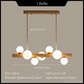 Hanglamp met bollen en houten balk | Flora