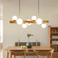 Hanglamp met bollen en houten balk | Flora