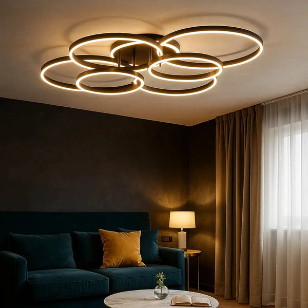 Nieuwe moderne eenvoudige plafondlamp met walnootnerf HL510