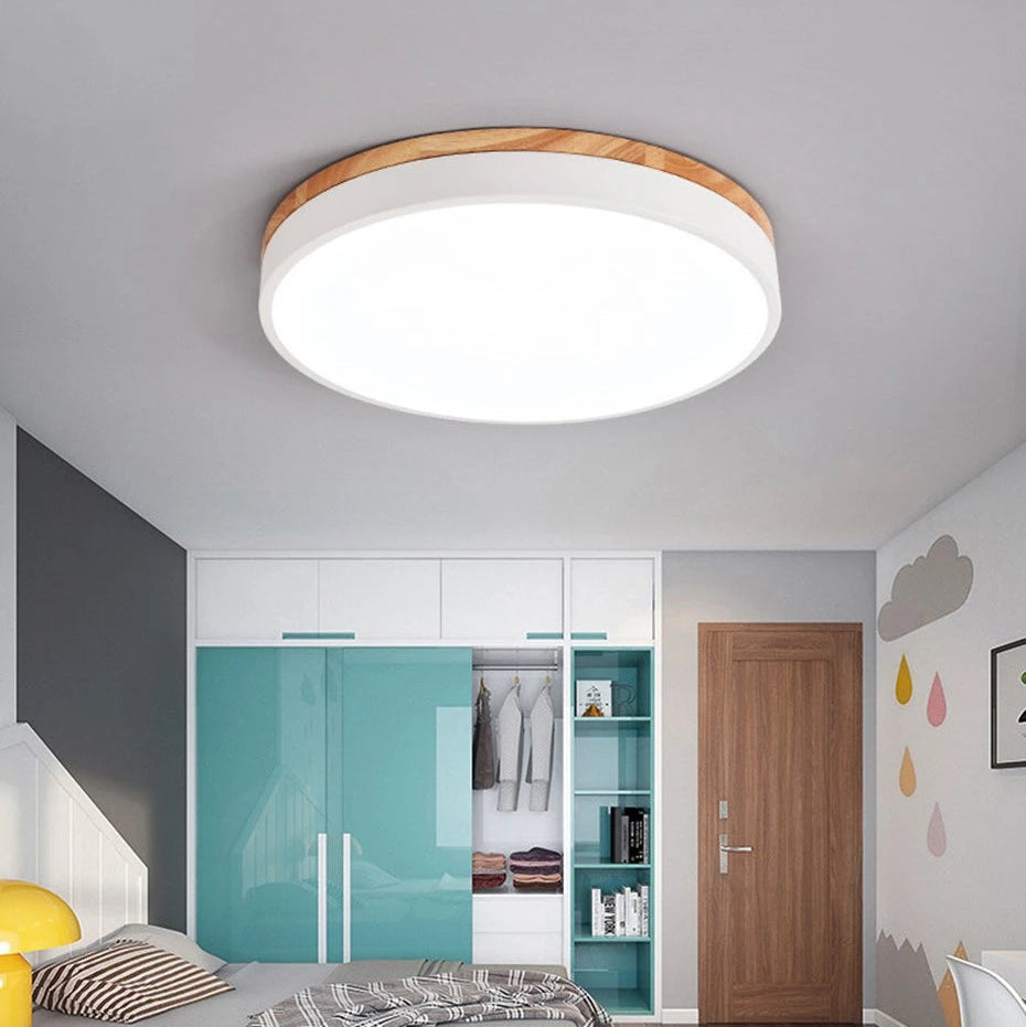 Mengjay Led-plafondlamp, moderne Scandinavische plafondlamp, ronde plafondlamp, plafondlamp voor slaapkamer, keuken, woonkamer, balkon, kantoor (wit Mengjay Led-plafondlamp, moderne Scandinavische plafondlamp, ronde plafondlamp, plafondlamp voor slaapkamer, keuken, woonkamer, balkon, kantoor (wit