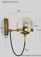 Industriële wandlamp met goud accent | Lustra