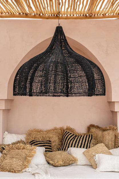 hanglamp zwart, hanglamp goud, hanglamp design, hanglamp metaal, hanglamp touw

