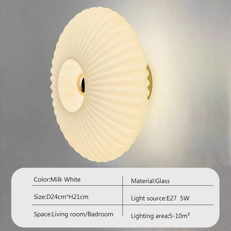 Ronde wandlamp van glas | Vitrum