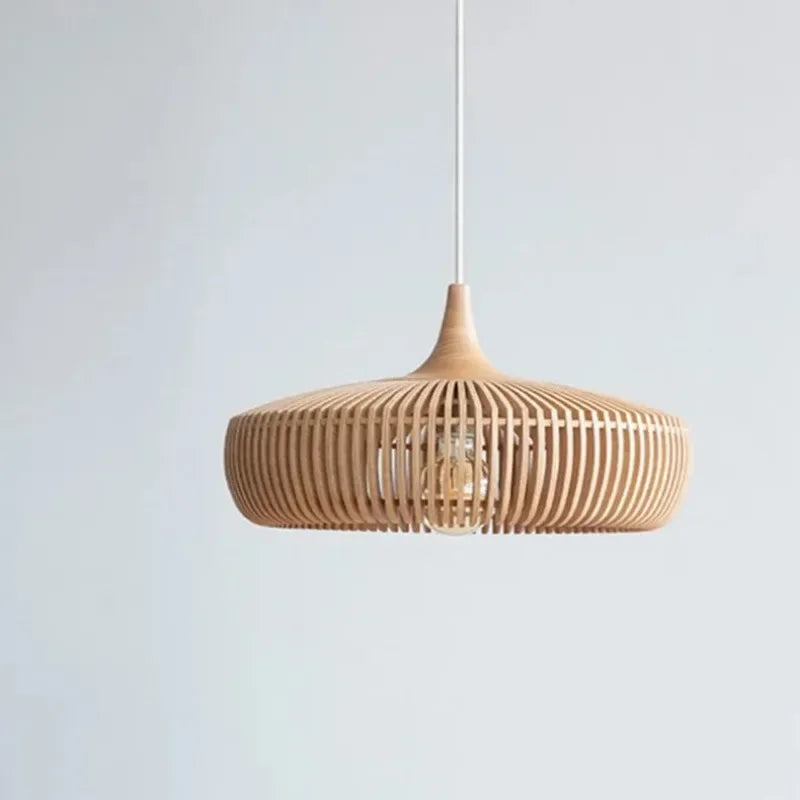 Grote ronde hanglamp hout | Lignum