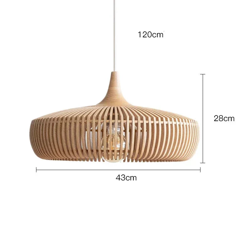 Grote ronde hanglamp hout | Lignum