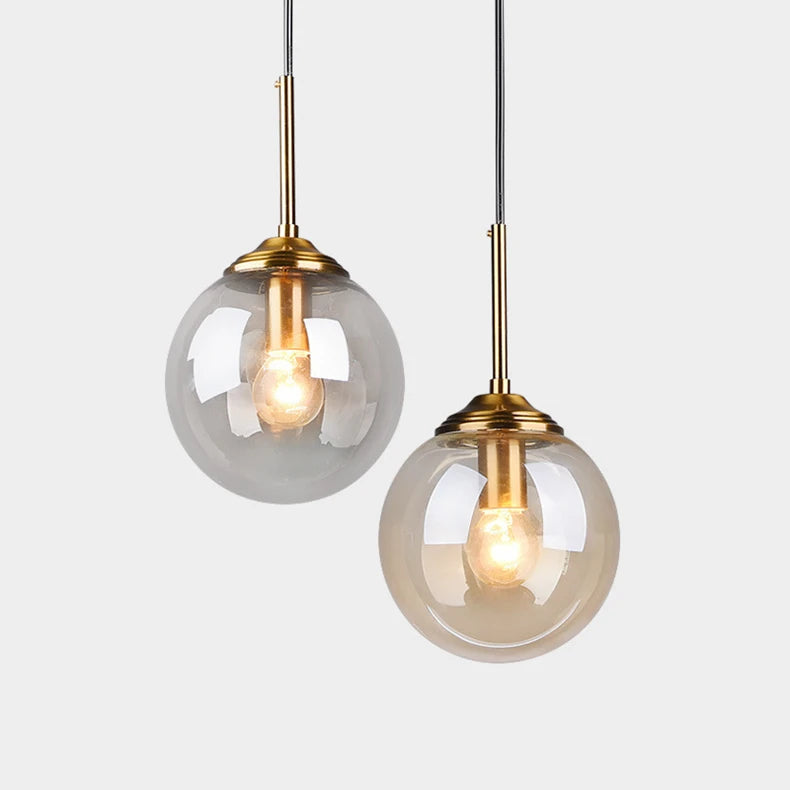 Hanglamp glas goud | Convexum