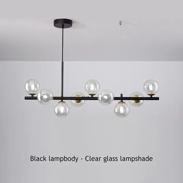 Hanglamp eettafel 9-delig in zwart of goud | Convexum