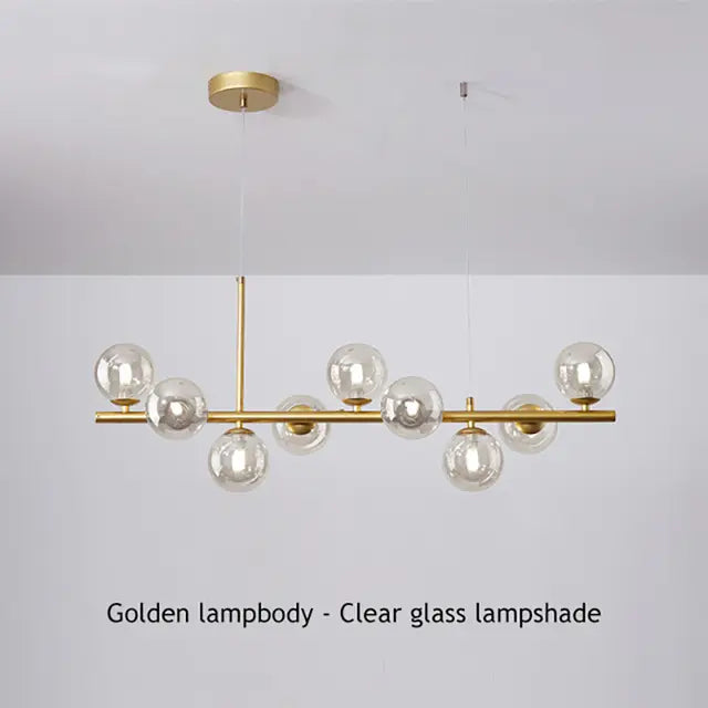 Hanglamp eettafel 9-delig in zwart of goud | Convexum