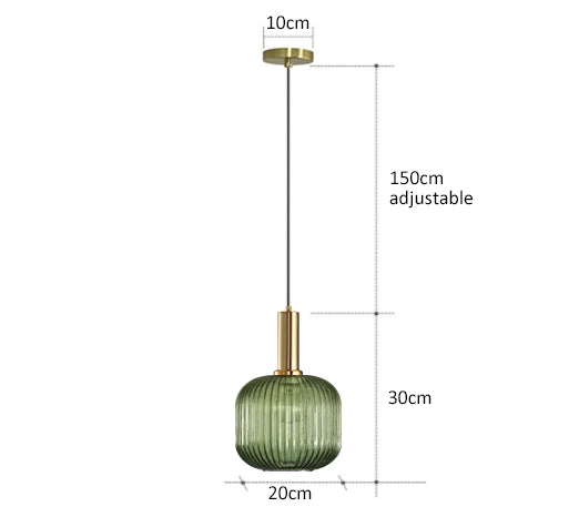 Hanglamp glas groen | Vitrum