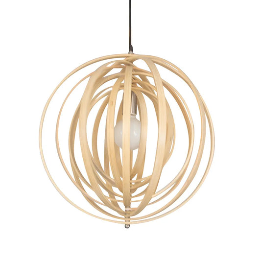 Houten hanglamp met ringen | Lignum