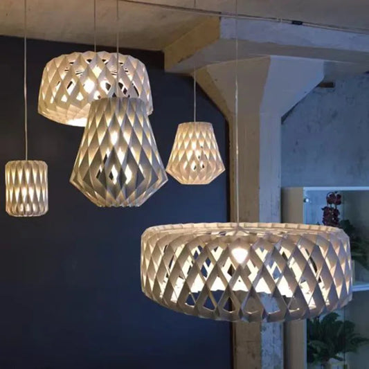 Hanglamp van hout in het zwart | Lignum