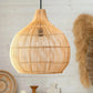 Rieten hanglamp zwart of beige in meerdere afmetingen | Rattan