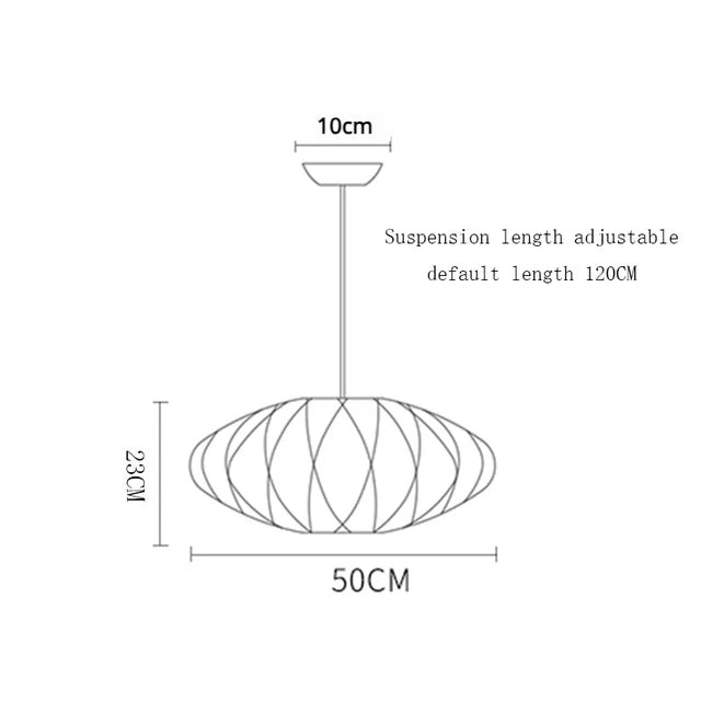 Hanglamp van zijde | Serenitas