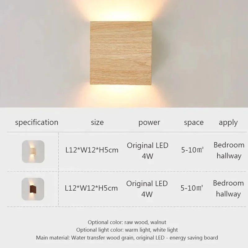 Wandlamp van licht of donker hout | Lignum