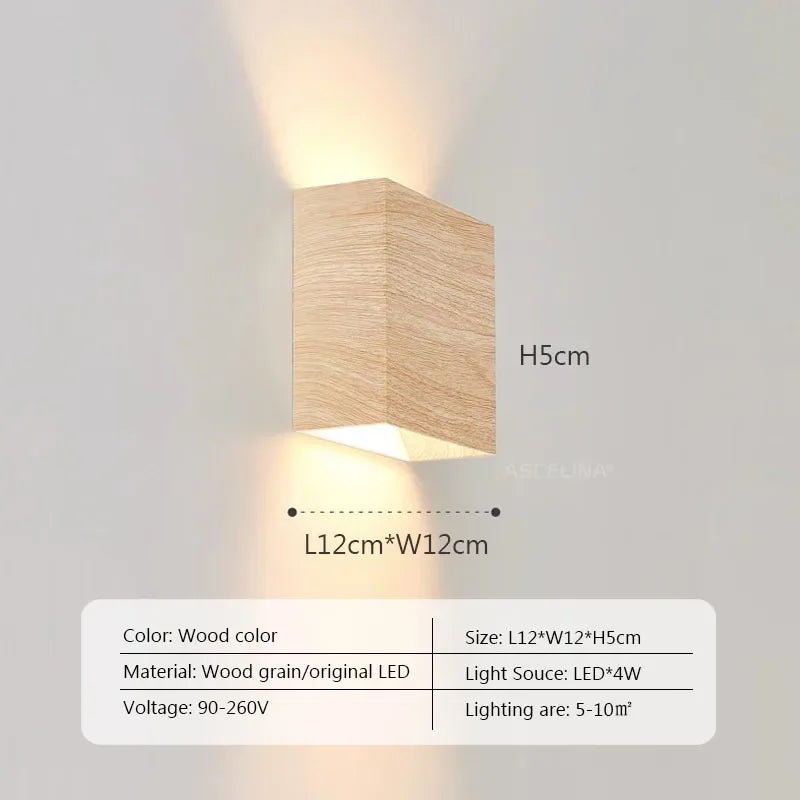 Wandlamp van licht of donker hout | Lignum