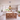 houten hanglamp boven houten kookeiland in scandinavische keuken, hanglamp kookeiland