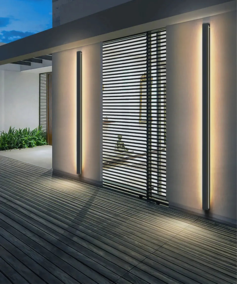 3 kleuren dimbare lange moderne buiten wandlamp led blaker exterieur huis armatuur ip65 waterdichte zwarte minimalistische wandmontage verlichting voor veranda met afstandsbediening (80cm 24W 3 kleuren dimbare lange moderne buiten wandlamp led blaker exterieur huis armatuur ip65 waterdichte zwarte minimalistische wandmontage verlichting voor veranda met afstandsbediening (80cm 24W