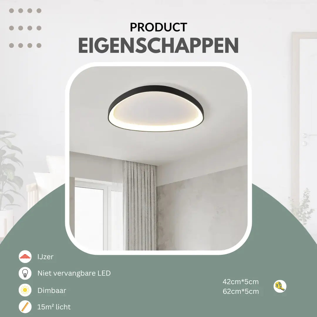 Moderne plafondlamp zwart en goud, moderne plafondlamp woonkamer, moderne plafondlamp slaapkamer, plafonniere zwart, design lamp plafond en design plafondlamp