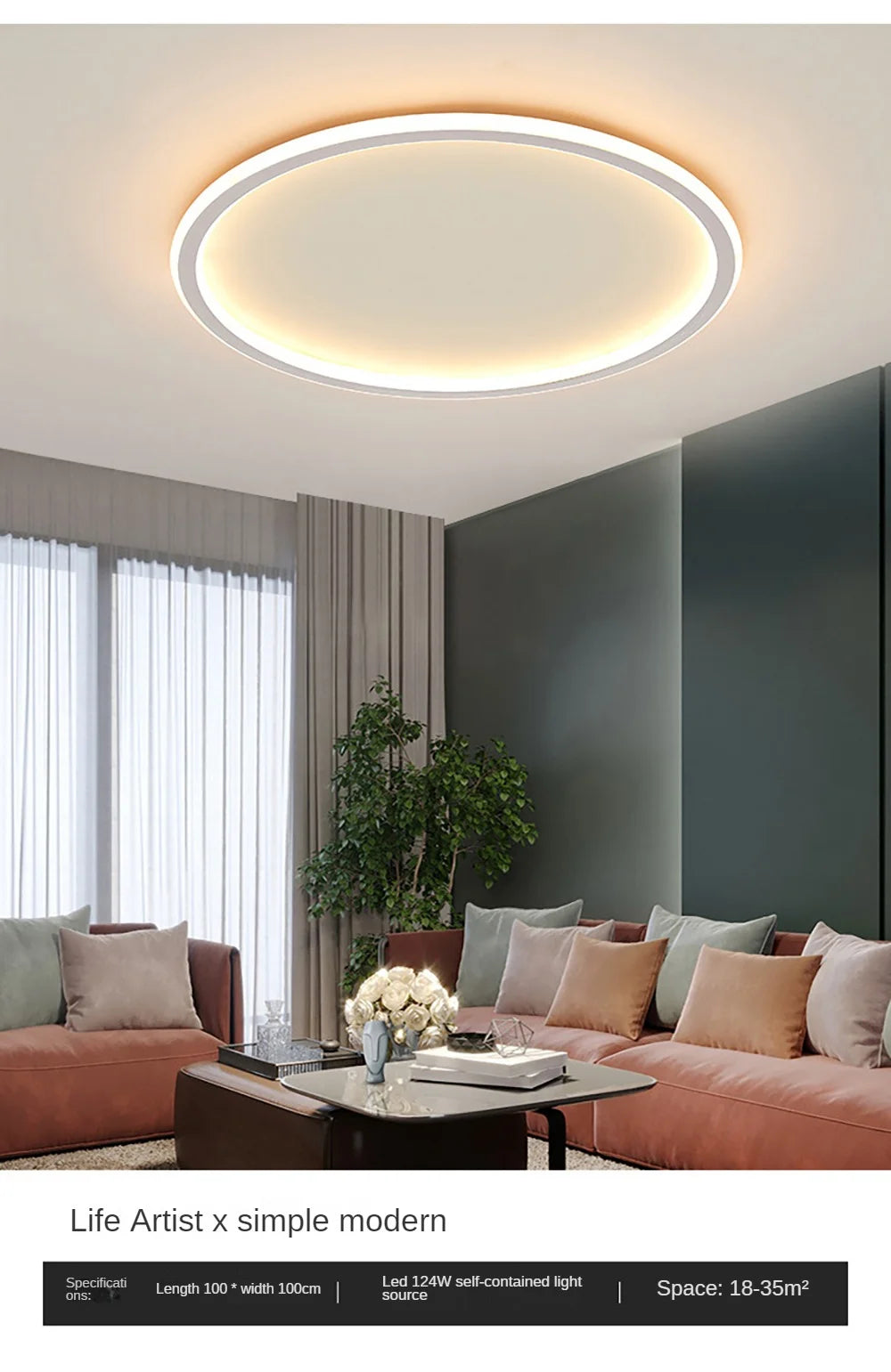 Design plafondlamp rond wit | Lysrum