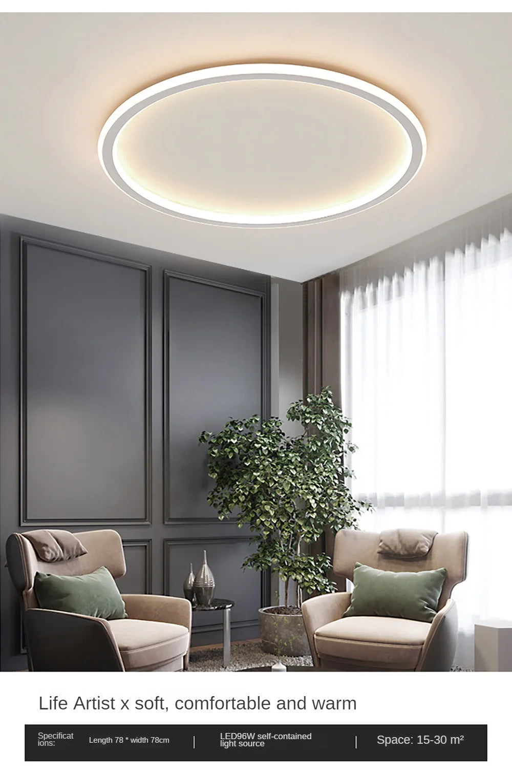 Design plafondlamp rond wit | Lysrum